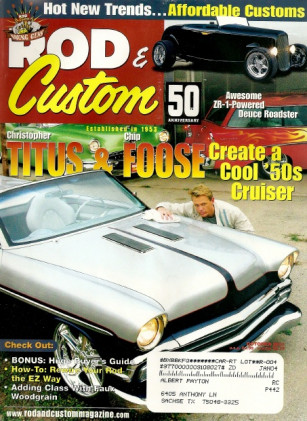 ROD & CUSTOM 2003 OCT - TITUS-FOOSE 56 BEL AIR, FAUX WOOD DOORSKIN HOW-TO